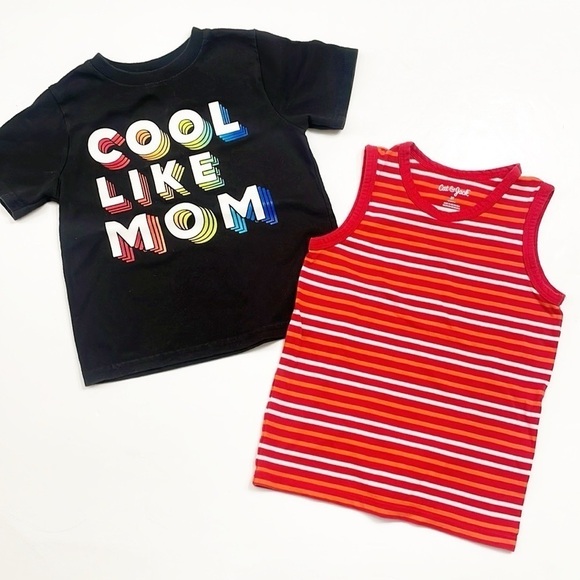 Garanimals black t-shirt + Cat & Jack toddler boys tank top - Picture 1 of 3